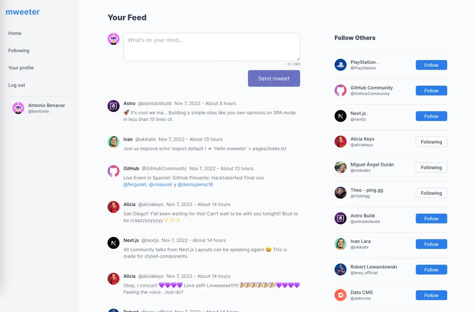 Mweeter App